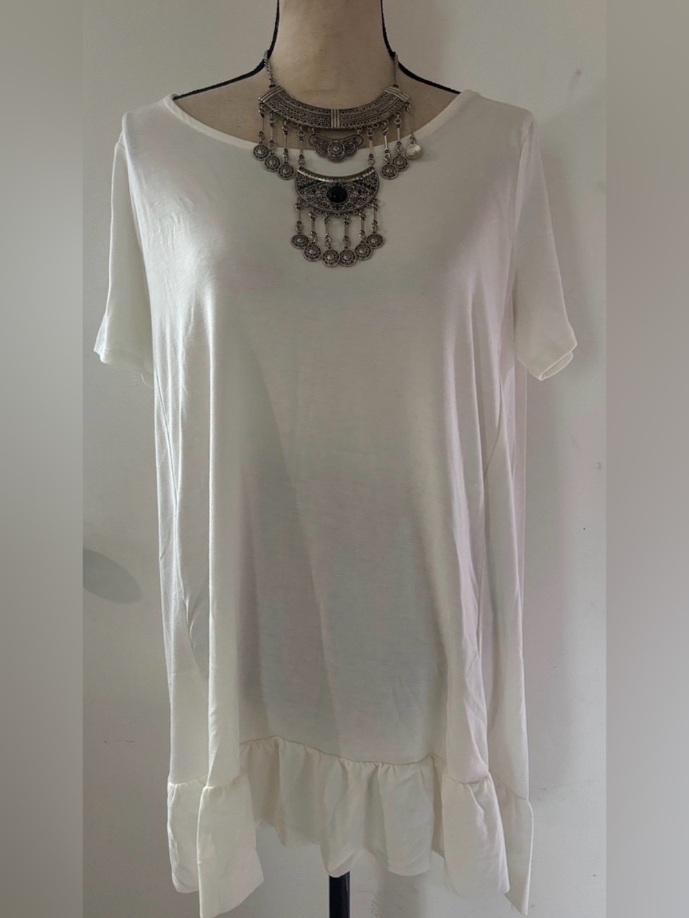 Women's off White tunic Top